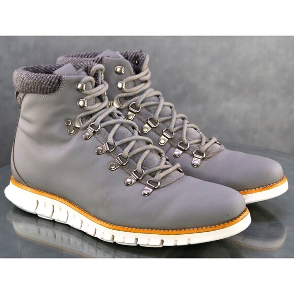 Cole Haan Zero Grand $160 Men's Hikingg Boots Size 9 Leather Gray Tan C27811 - Picture 5 of 11